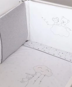 KINOUSSES Tour De Lit Bébé Gris Velours -Bloom-boutique tour de lit bebe gris velours 2