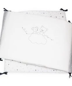 KINOUSSES Tour De Lit Bébé Gris Velours