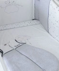 KINOUSSES Tour De Lit Bébé Gris Velours -Bloom-boutique tour de lit bebe gris velours 3