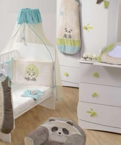 Home Maison Tour De Lit Bébé Pandi Panda Velours Multicolore 40x180 -Bloom-boutique tour de lit bebe pandi panda velours multicolore 40x180 3
