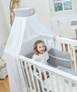 Nordic Coast Tour De Lit Bébé Stable Coton Gris 180 Cm -Bloom-boutique tour de lit bebe stable coton gris 180 cm 4