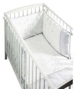 Sauthon Tour De Lit Déhoussable 180x40cm En Coton Blanc -Bloom-boutique tour de lit dehoussable 180x40cm en coton blanc 2