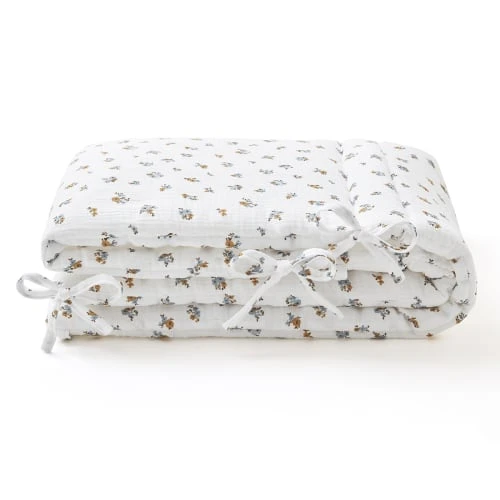 Cocoeko Tour De Lit En Gaze De Coton Fleurs (30x190 Cm) 1 Cocoeko Tour De Lit En Gaze De Coton Fleurs (30x190 Cm)