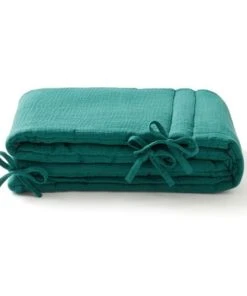 Cocoeko Tour De Lit En Gaze De Coton Vert Sapin (30 X 190 Cm)