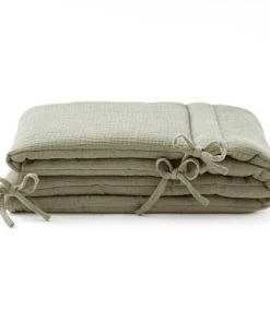 Cocoeko Tour De Lit En Gaze De Coton Vert Sauge