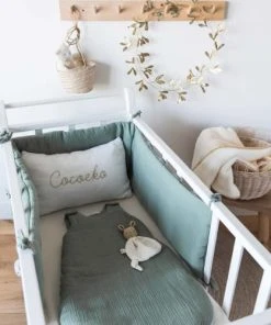 Cocoeko Tour De Lit En Gaze De Coton Vert Sauge 9 Cocoeko Tour De Lit En Gaze De Coton Vert Sauge -Bloom-boutique tour de lit en gaze de coton vert sauge 3