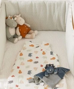 Noukie's Tour De Lit Mousseline De Coton Bio écru Et Sauge -Bloom-boutique tour de lit mousseline de coton bio ecru et sauge 2