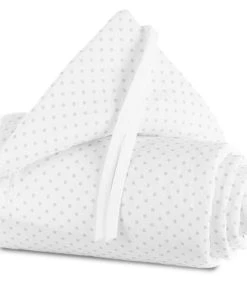 Babybay Tour De Lit Piqué Pour Berceaux Cododo Blanc Pois Gris