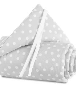 Babybay Tour De Lit Piqué Pour Berceaux Cododo Gris Pois Blancs