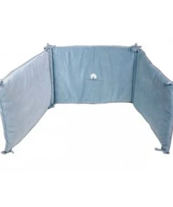 Eveil Et Nature Tour De Lit Velours 40x180 Cm Coton Bio Aqua