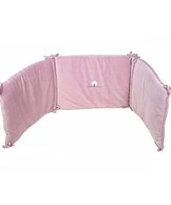 Eveil Et Nature Tour De Lit Velours 40x180 Cm Coton Bio Bois De Rose