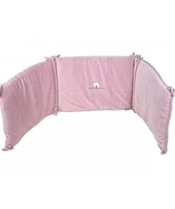 Eveil Et Nature Tour De Lit Velours 40x180 Cm Coton Bio Aqua -Bloom-boutique tour de lit velours 40x180 cm coton bio bois de rose gamme bio unis 2