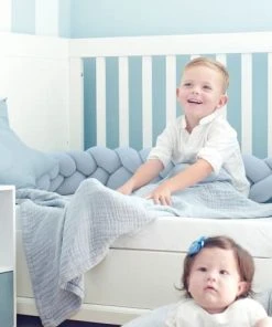 Nordic Coast Tresse De Lit Coton Jersey Bleu Clair 200 Cm -Bloom-boutique tresse de lit coton jersey bleu clair 200 cm 2