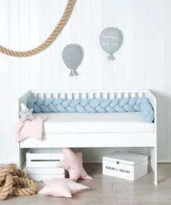 Nordic Coast Tresse De Lit Coton Jersey Bleu Clair 200 Cm -Bloom-boutique tresse de lit coton jersey bleu clair 200 cm 5