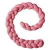 Nordic Coast Tresse De Lit Coton Jersey Rose Foncé 200 Cm