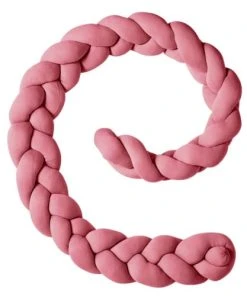 Nordic Coast Tresse De Lit Coton Jersey Rose Foncé 200 Cm