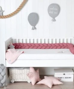 Nordic Coast Tresse De Lit Coton Jersey Rose Foncé 200 Cm -Bloom-boutique tresse de lit coton jersey rose fonce 200 cm 5