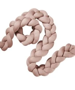 Nordic Coast Tresse De Lit Coton Tricotée Rose 200 Cm